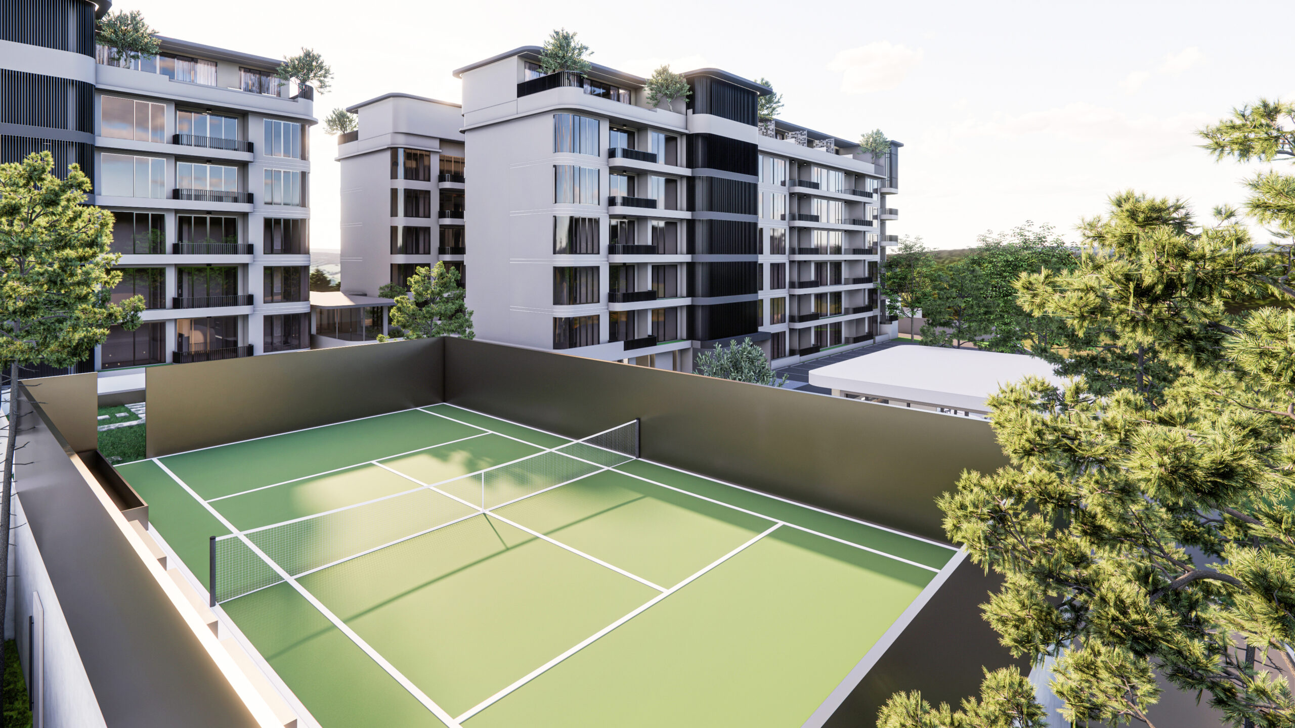 Home tennis court